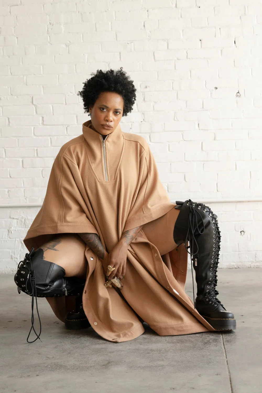 Signature Wool Poncho
