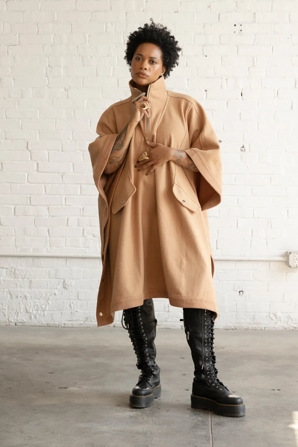 Signature Wool Poncho
