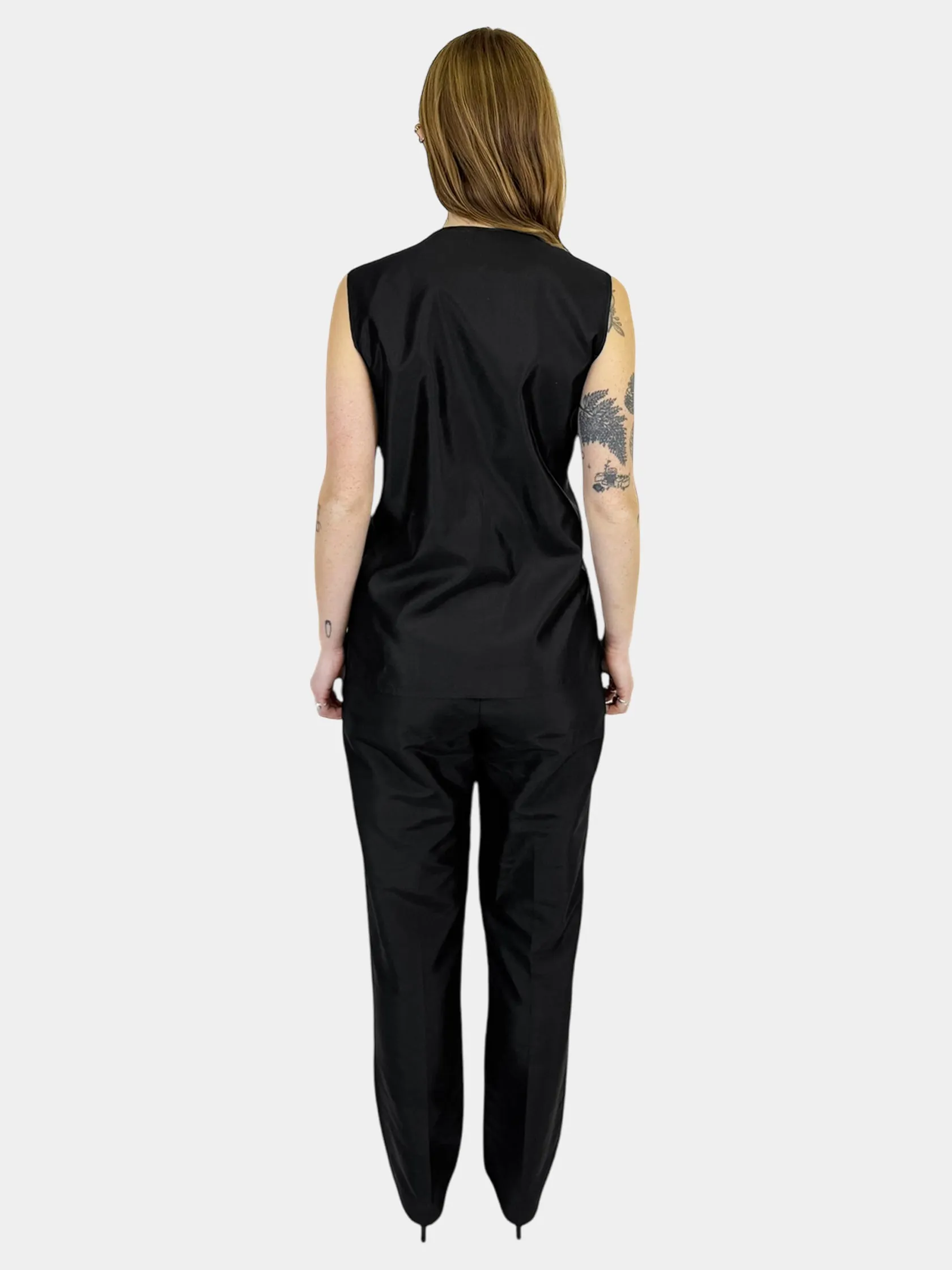 Silk Button-Up 2-Piece Set - Size 4