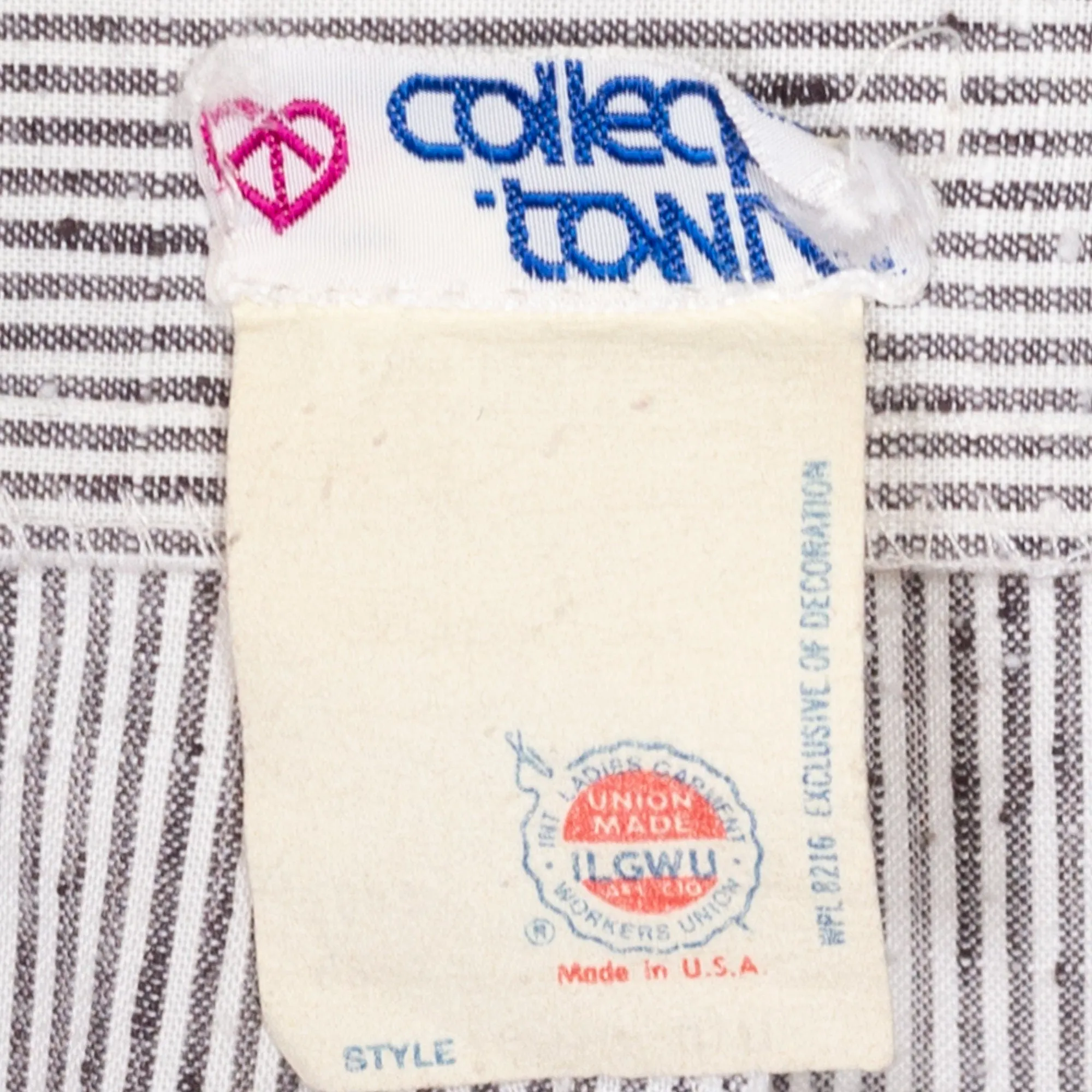 Small 70s Grey & White Pinstriped Pants 27"