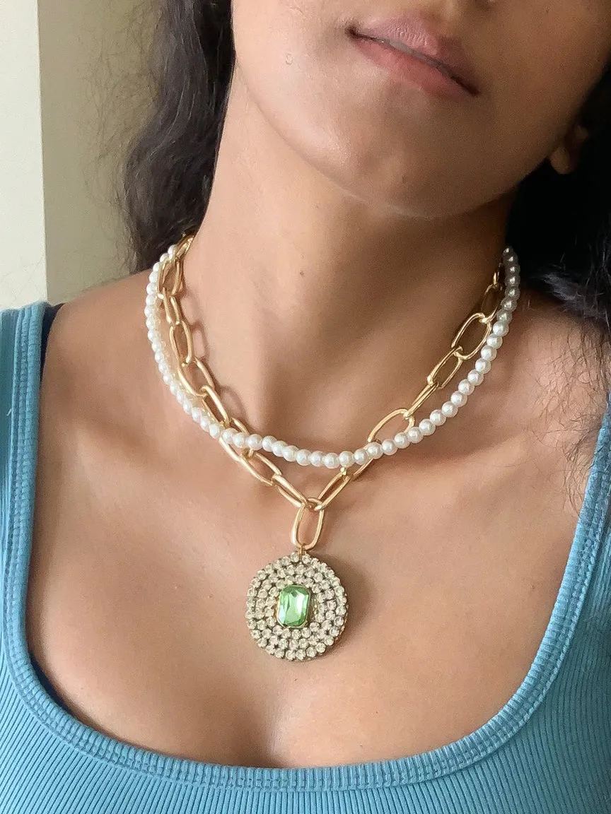 Statement Layered Necklace - Set of 2