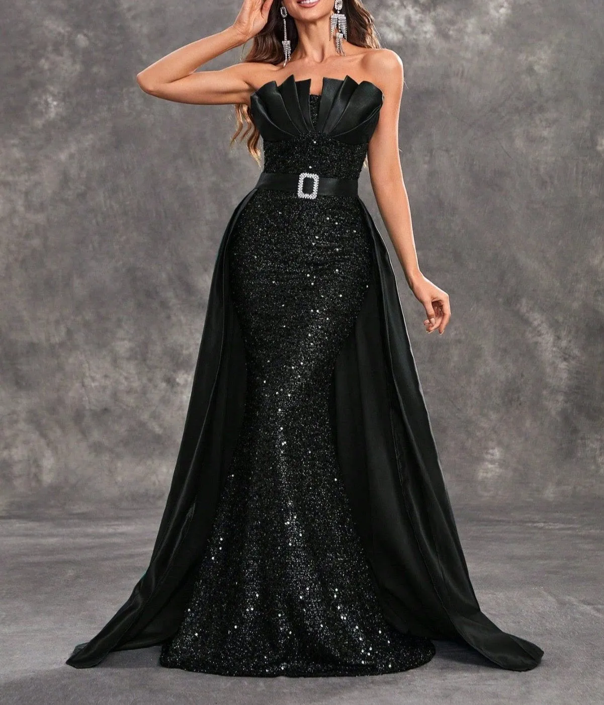 TEBATI Sequins Gown Bodycon Dress