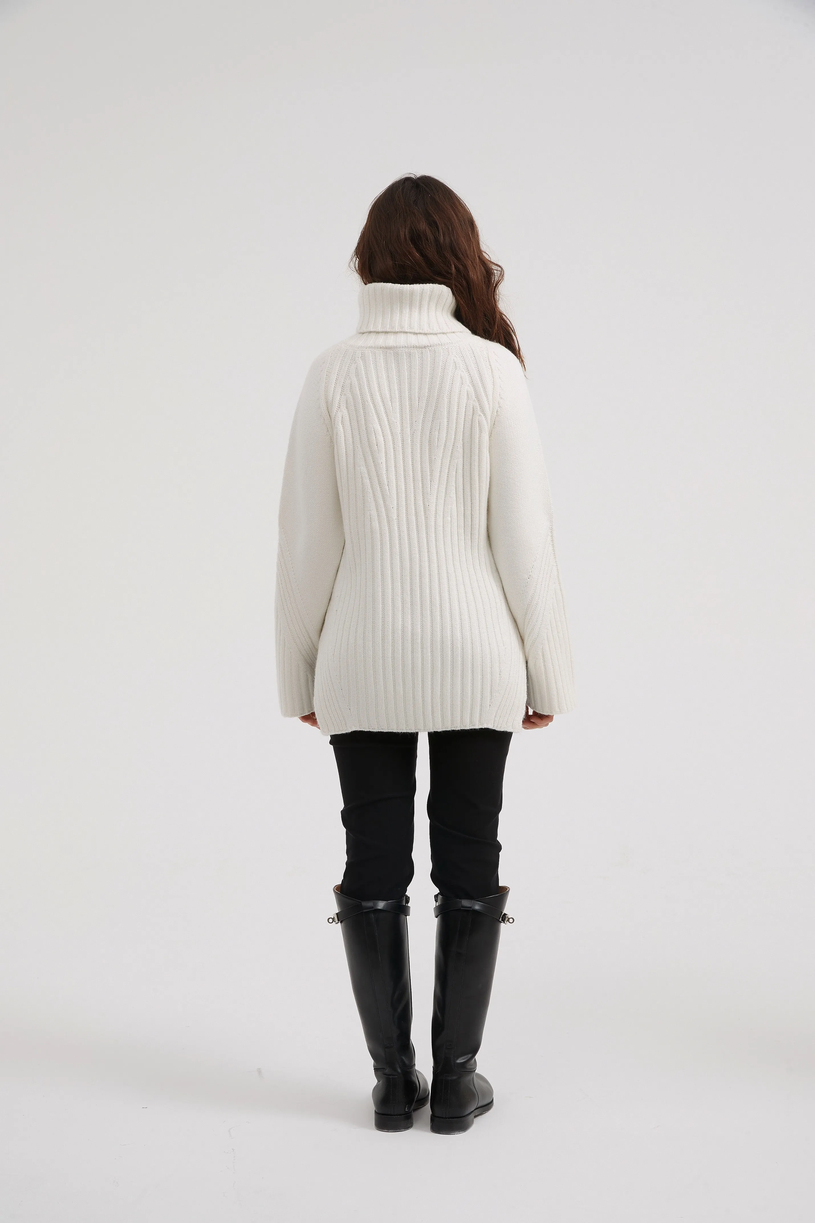 Tirelli - Chunky Cable Knit Poloneck Jumper - 3 colours (K3009)