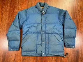 Vintage 1979 Down Peak Goose Down Blue Puffer Coat