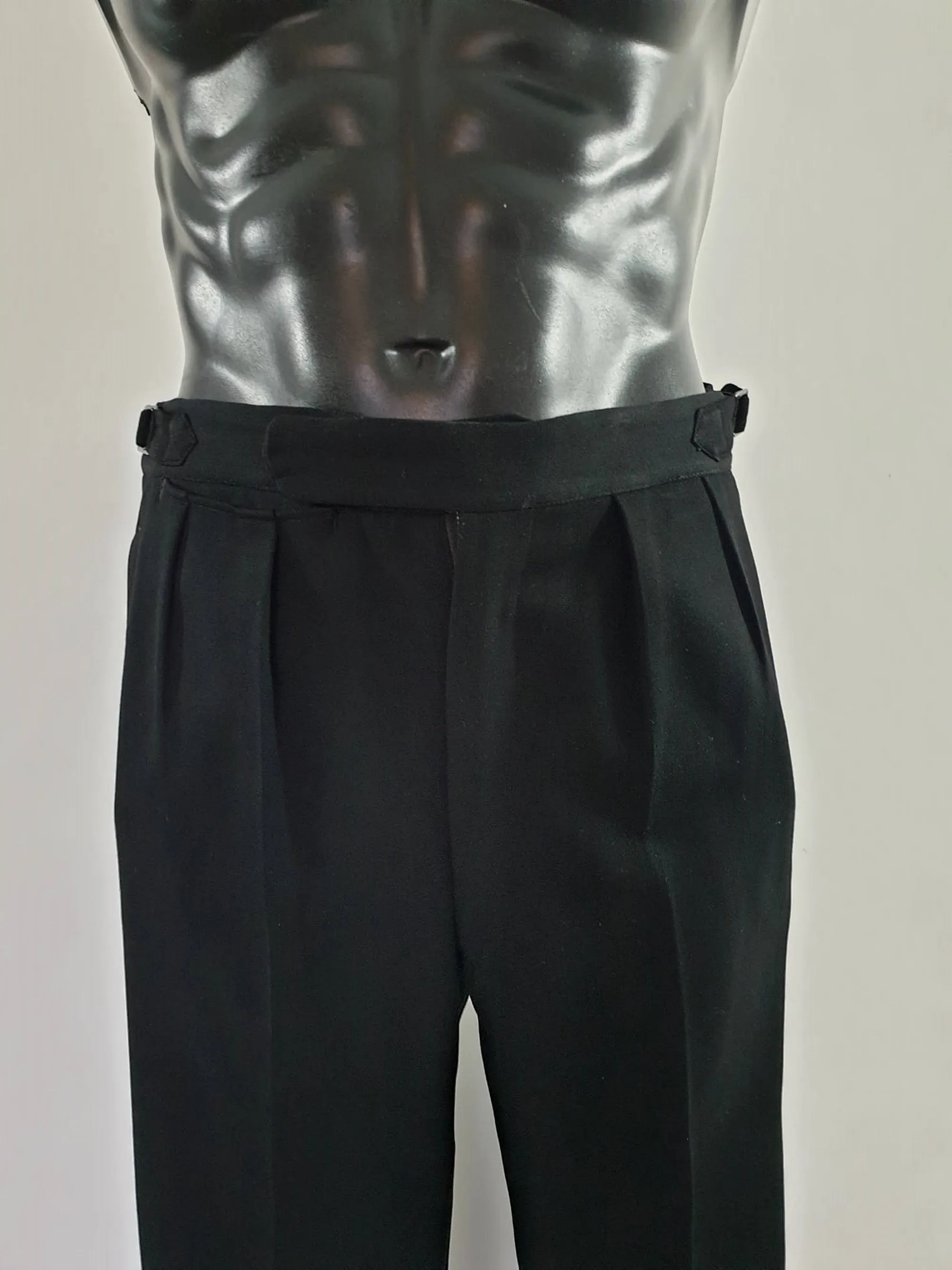 Wool Pleat Front Dress Pants - M